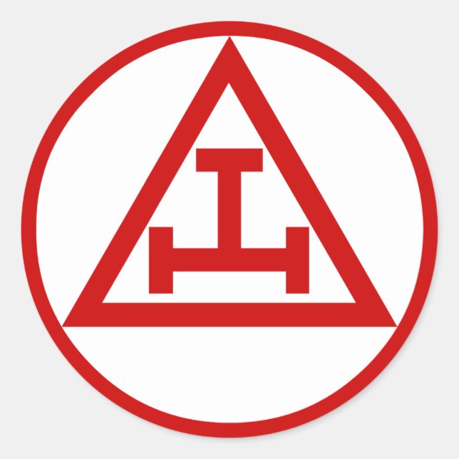 Sticker Rond Royal Arch Masons, PAS EAU (Devant)