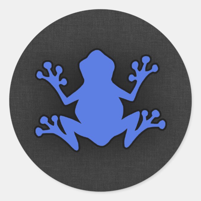 Sticker Rond Royal Blue Frog (Devant)