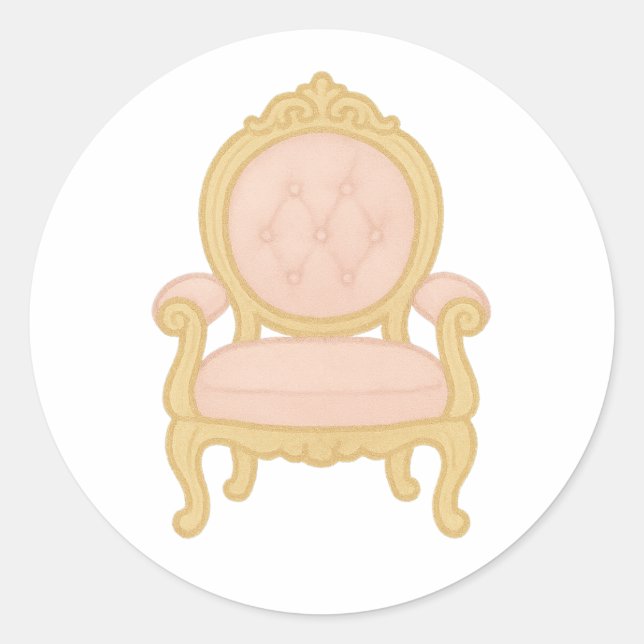 Sticker Rond Royal chair (Devant)
