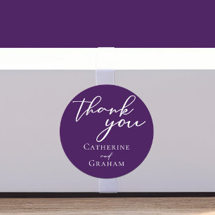 Sticker Rond Royal Purple Mariage du soir Personnalisé