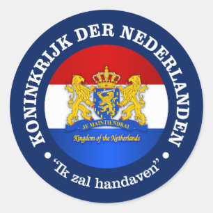 Sticker Rond Royaume des Pays-Bas
