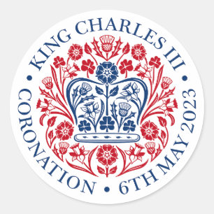 Sticker Rond Royaume-Uni III Charles Memorabilia Kings