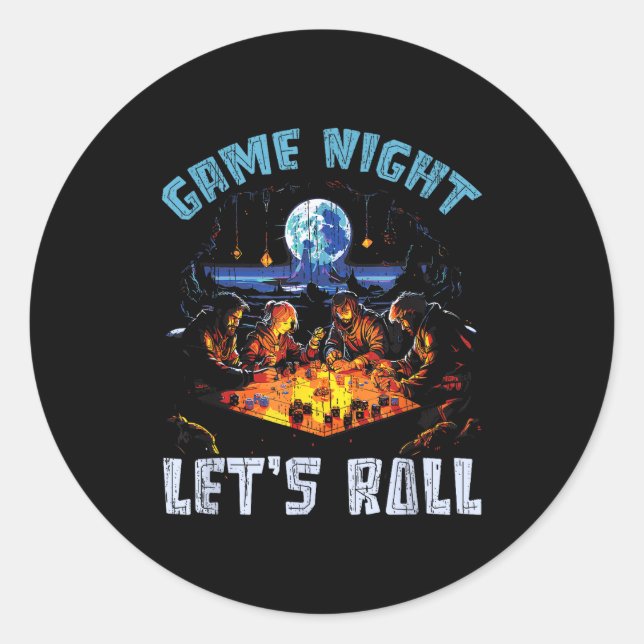 Sticker Rond Rpg Gaming Role Playing D20 Tabletop Games Funny R (Devant)