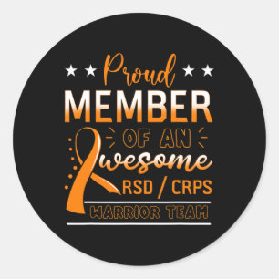 Sticker Rond Rsdcrps Équipe guerrière Orange Complex Douleur ré