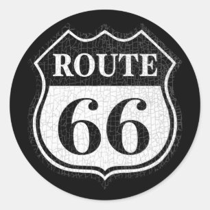 Sticker Rond Rte crépité 66