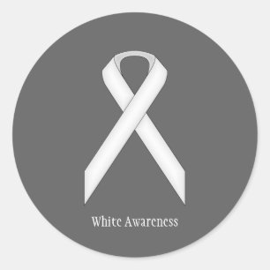 Sticker Rond Ruban blanc standard par Kenneth Yoncich