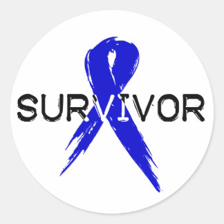 Sticker Rond Ruban bleu - Survivant