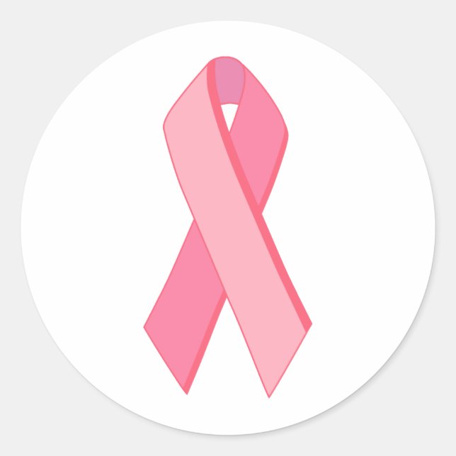 Sticker Rond Ruban Cancer du sein Design original! (Devant)