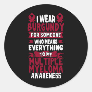 Sticker Rond Ruban de Bourgogne - Sensibilisation au cancer du 