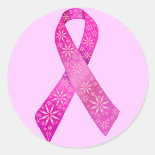 Sticker Rond Ruban de cancer du sein