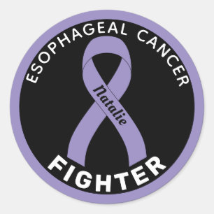 Sticker Rond Ruban de combat contre le cancer de l'oesophage No