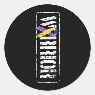 Sticker Rond Ruban de guerrier militaire - Sensibilisation au c