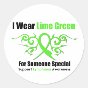 Sticker Rond Ruban de la tribu Lymphoma