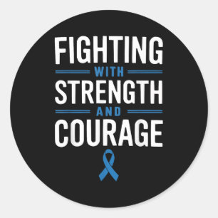Sticker Rond Ruban de sensibilisation au cancer colorectal Colo