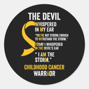 Sticker Rond Ruban de sensibilisation au cancer de l'enfance s1