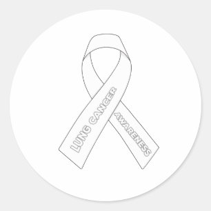 Sticker Rond Ruban de sensibilisation au cancer du poumon