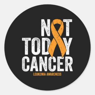 Sticker Rond Ruban de sensibilisation au cancer pas aujourd'hui