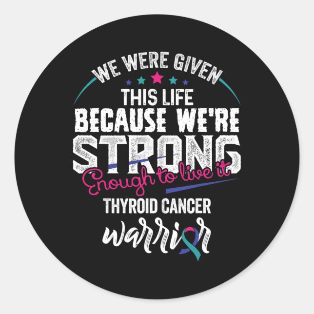 Sticker Rond Ruban de sensibilisation au cancer S1 (Devant)