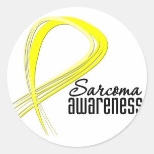 Sticker Rond Ruban de sensibilisation au sarcome