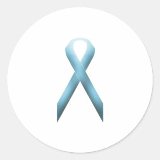 Sticker Rond Ruban de sensibilisation bleu clair