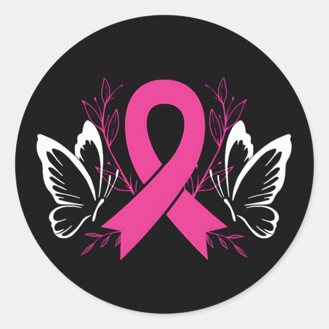 Sticker Rond ruban de sensibilisation sur le cancer du sein (Devant)