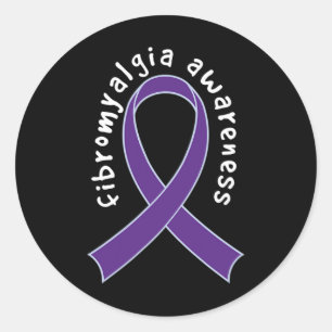 Sticker Rond Ruban de soutien de la sensibilisation