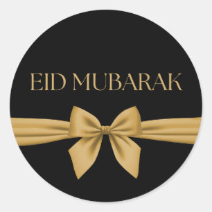 Sticker Rond Ruban en or de l'Aïd Moubarak