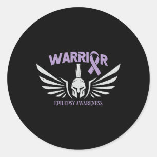 Sticker Rond Ruban guerrier de sensibilisation à l'épilepsie