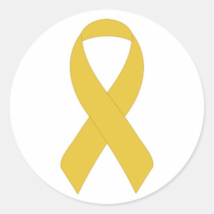 Sticker Rond Ruban jaune simple