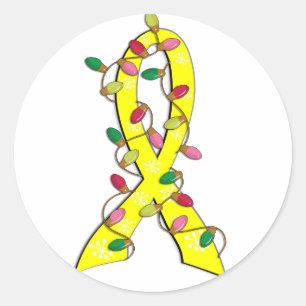 Sticker Rond Ruban Lumières de Noël Sarcoma