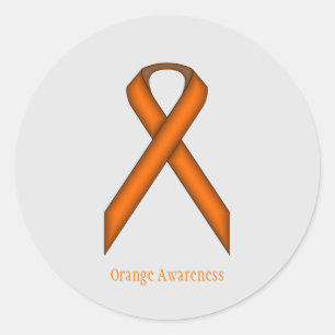 Sticker Rond Ruban orange standard par Kenneth Yoncich