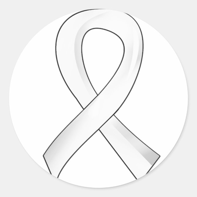 Sticker Rond Ruban perle de cancer du poumon 3 (Devant)