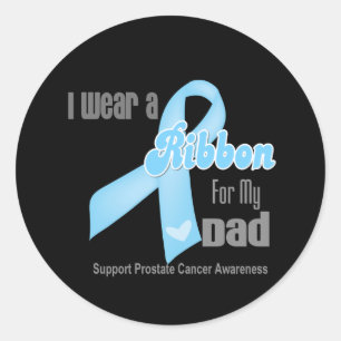 Sticker Rond Ruban Pour Mon Père - Cancer De La Prostate