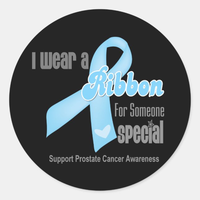 Sticker Rond Ruban pour quelqu'un spécial - Cancer de la prosta (Devant)