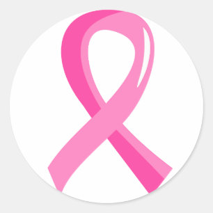 Sticker Rond Ruban rose 3 de cancer du sein