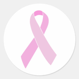 Sticker Rond Ruban rose personnalisable