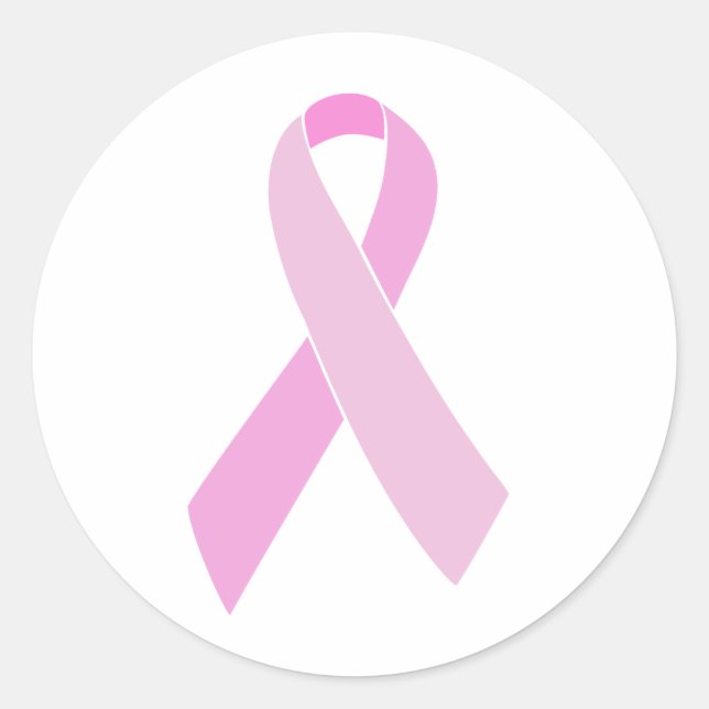 Sticker Rond Ruban rose personnalisable (Devant)