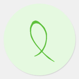 Sticker Rond Ruban vert