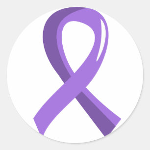 Sticker Rond Ruban violet 3 de lymphogranulomatose maligne