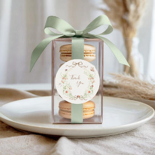 Sticker Rond Rubans vintage fantaisistes de lilas blancs pour m