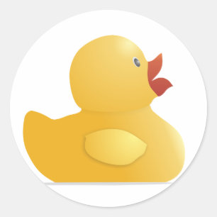 Sticker Rond Rubberduck jaune