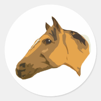 Sticker Rond Rubicon le cheval de peinture