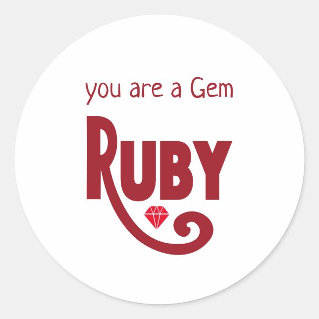 Sticker Rond Ruby (Devant)
