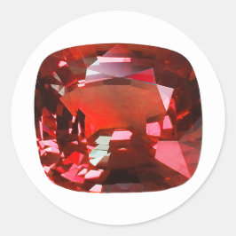 Sticker Rond Ruby Gemstone Red