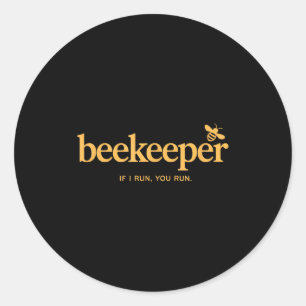 Sticker Rond Ruche d'apiculteurs amateurs Amoureux des abeilles