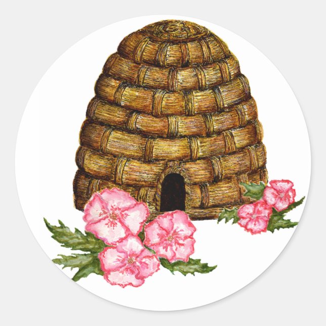 Sticker Rond ruche hawaïenne (Devant)