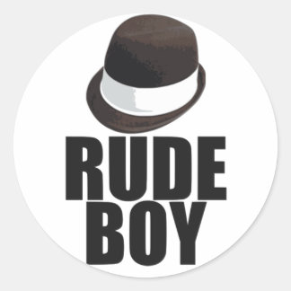 Sticker Rond Rude Boy