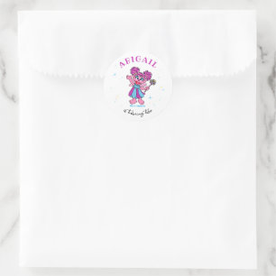 Sticker Rond Rue Sésame Abby Cadabby Étincelles Anniversaire