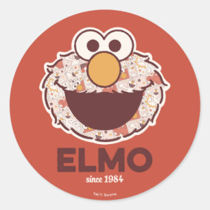 Sticker Rond Rue Sésame   Elmo depuis 1984