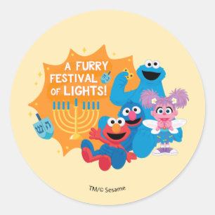 Sticker Rond Rue Sésame   Un festival de lumières furieuses !